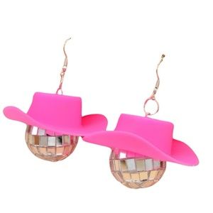 Disco Cowgirl Barbie Bachelorette Rodeo Princess Queen Earrings